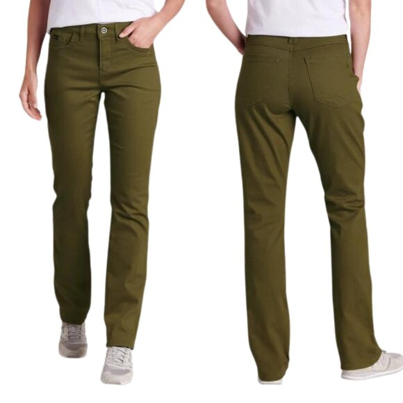 Cabela's Pants Straight Leg High Waist Forest Green Size 12 NEW! - Picture 1 of 16